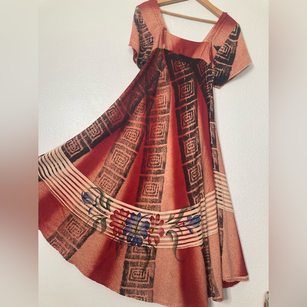 Kartika Tradisional Batik Dress Excellent Condition Adjustable Shoulder Straps